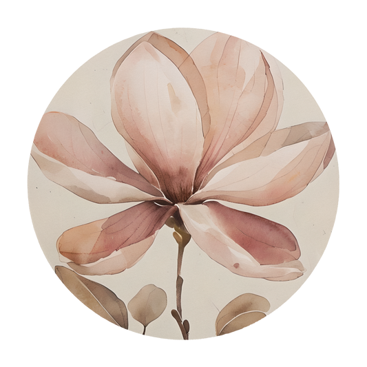 Rustic Flower Round mouse pad