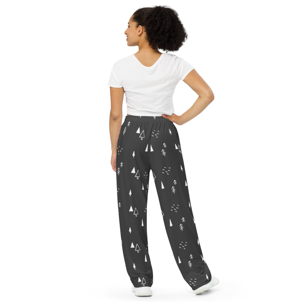 Festive Trees  unisex wide-leg pants