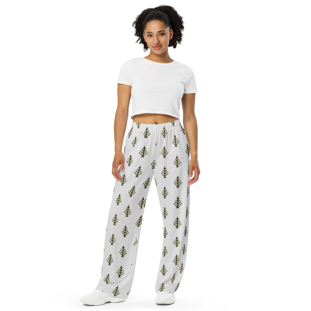 Holiday Tree unisex wide-leg pants