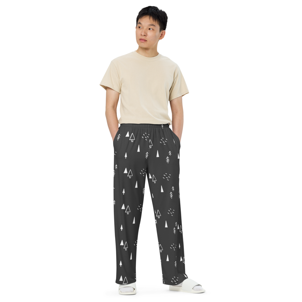 Festive Trees  unisex wide-leg pants