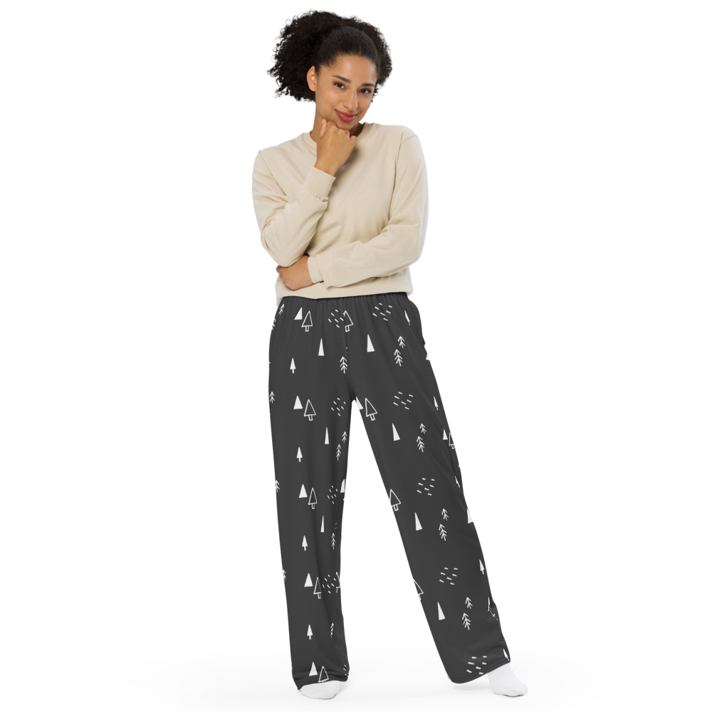 Festive Trees  unisex wide-leg pants