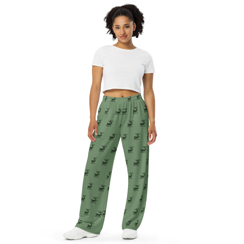Rain Deer  unisex wide-leg pants