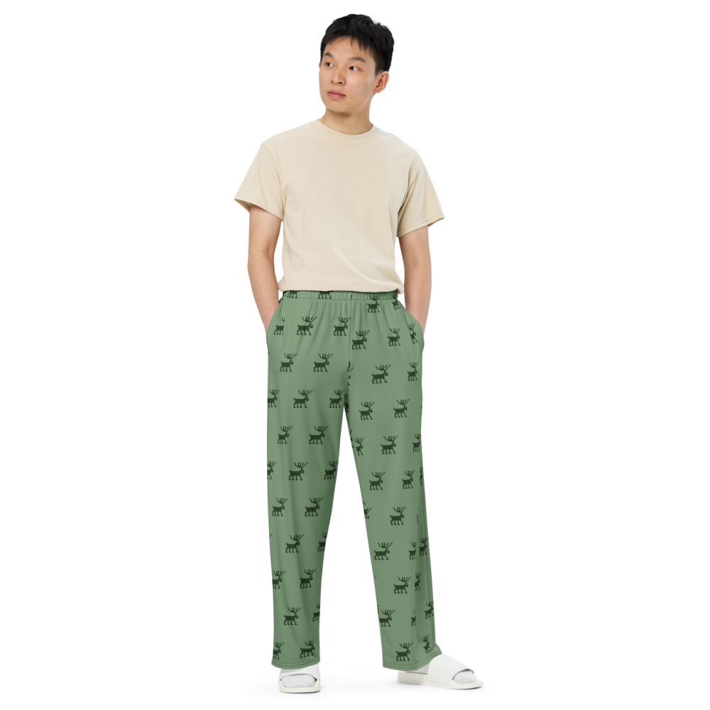 Rain Deer  unisex wide-leg pants