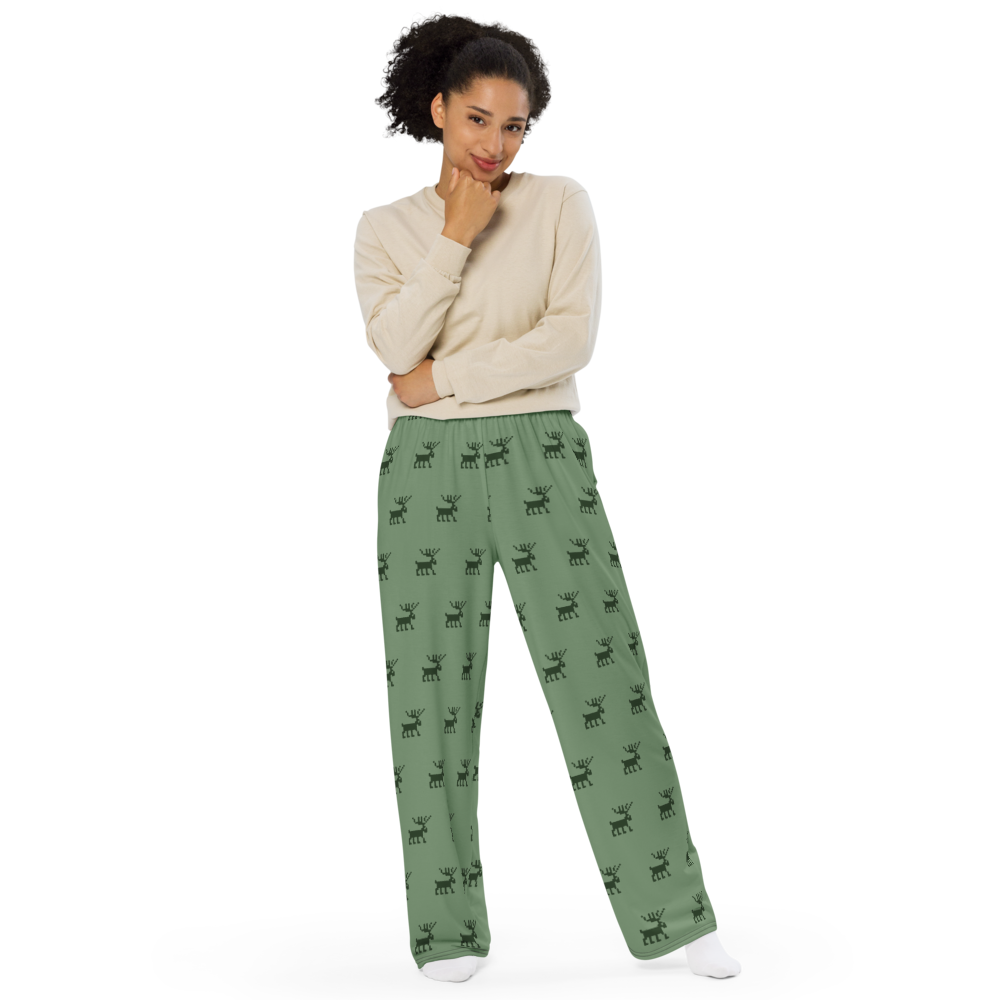 Rain Deer  unisex wide-leg pants