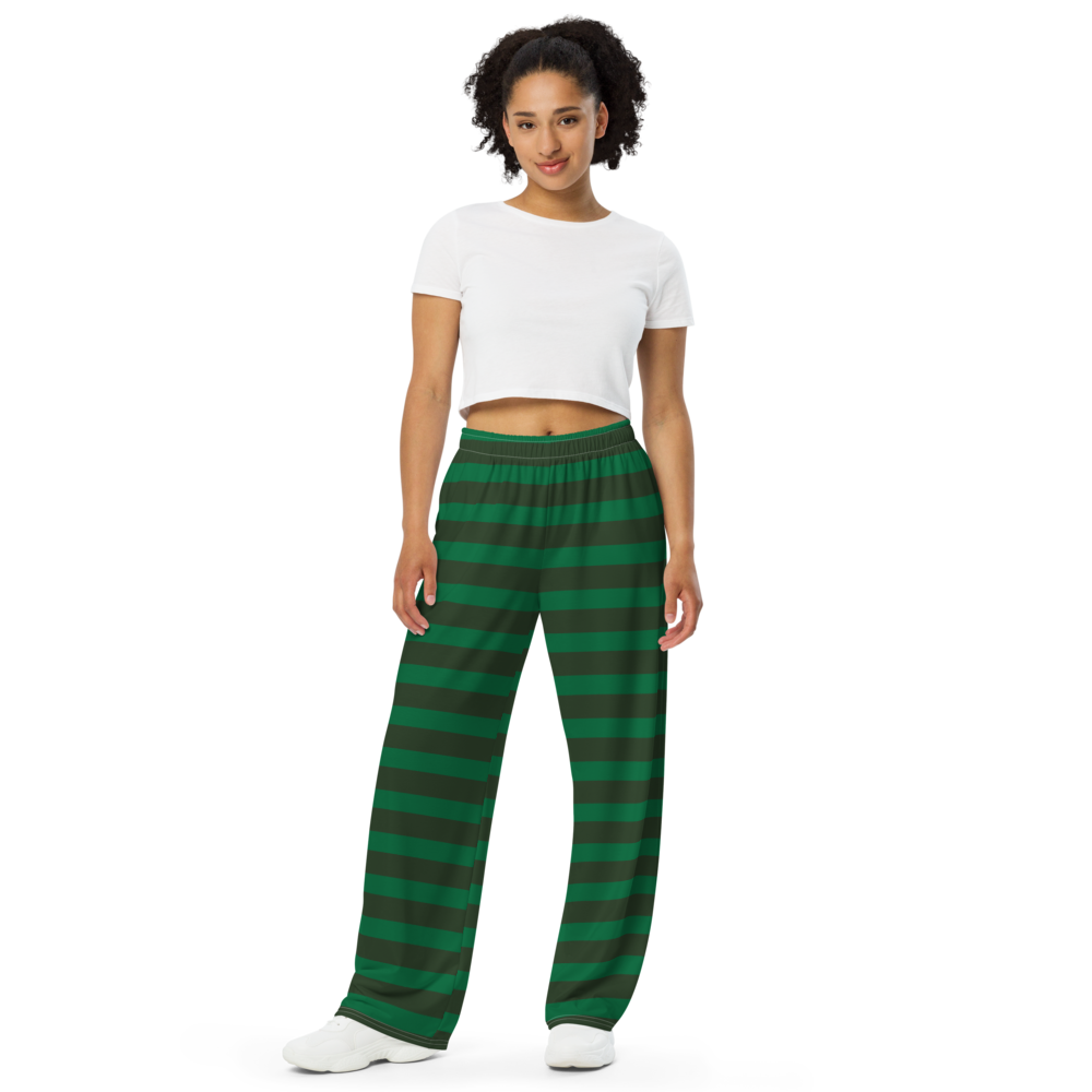The Cozy Stripe unisex wide-leg pants