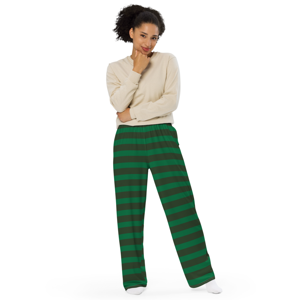 The Cozy Stripe unisex wide-leg pants