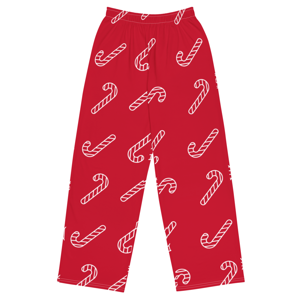 Candy Cane  unisex wide-leg pants