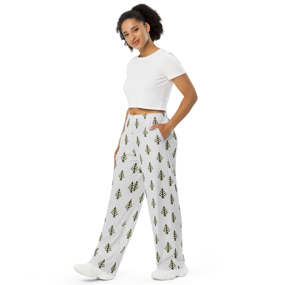 Holiday Tree unisex wide-leg pants