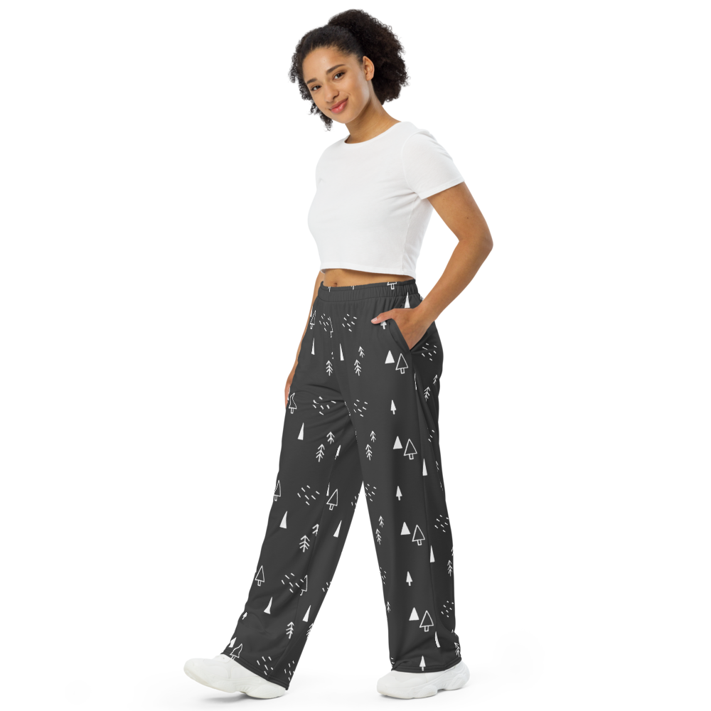 Festive Trees  unisex wide-leg pants