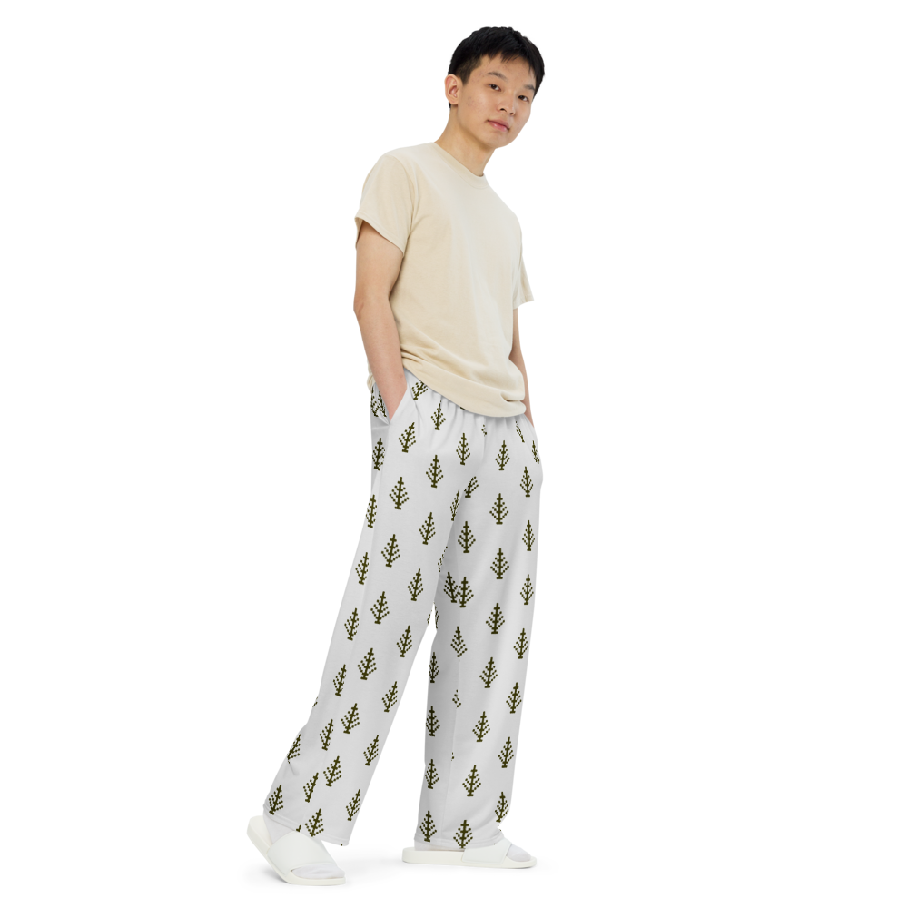 Holiday Tree unisex wide-leg pants