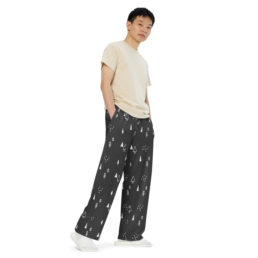 Festive Trees  unisex wide-leg pants