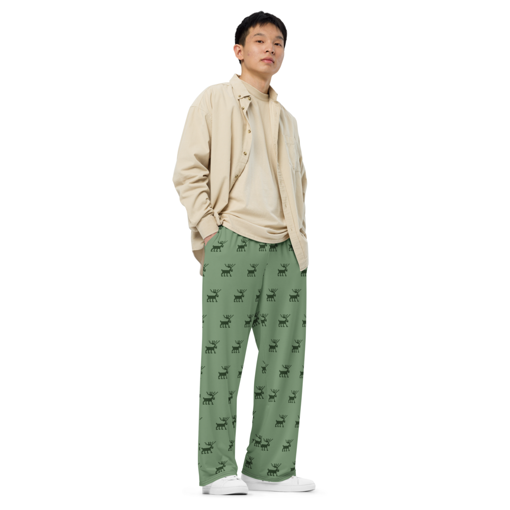Rain Deer  unisex wide-leg pants