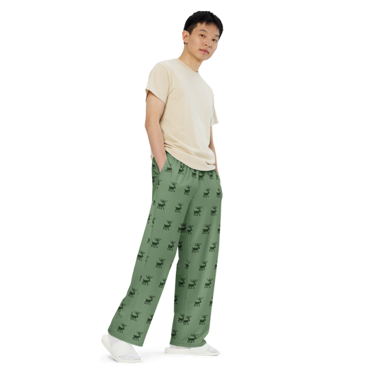 Rain Deer  unisex wide-leg pants