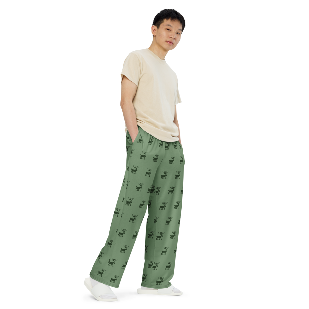 Rain Deer  unisex wide-leg pants