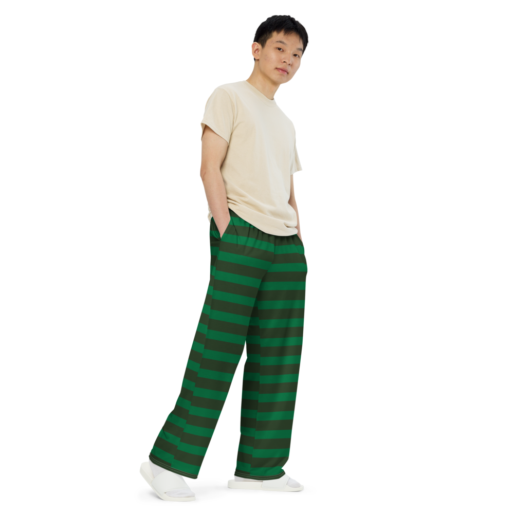The Cozy Stripe unisex wide-leg pants