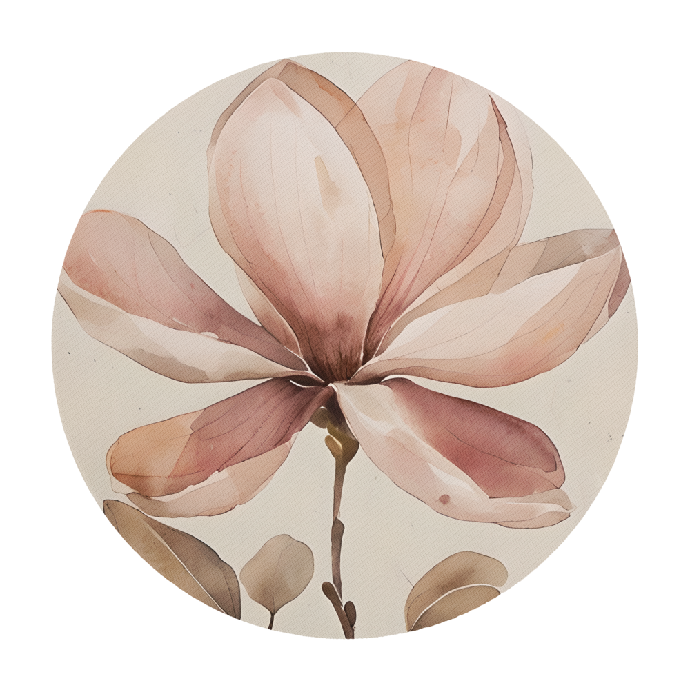 Rustic Flower Round mouse pad