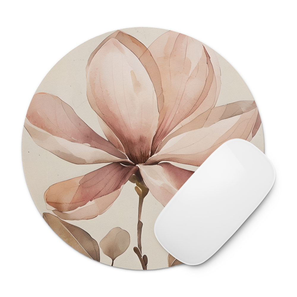 Rustic Flower Round mouse pad