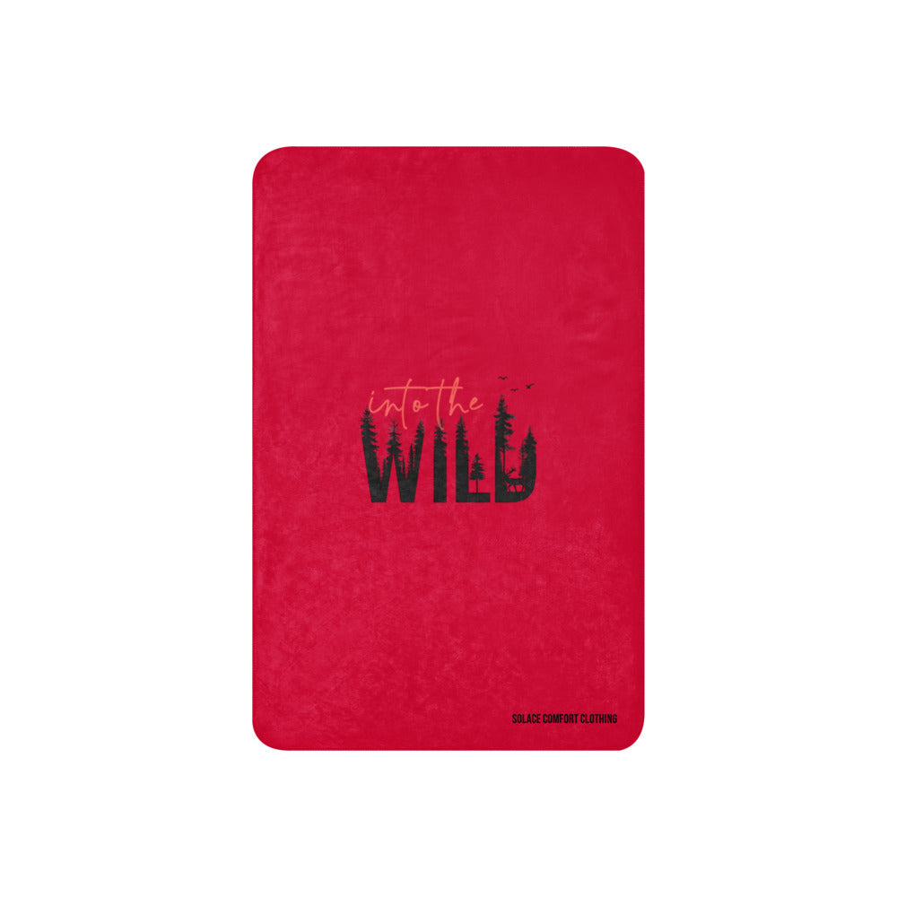 Into The WILD  | RED | Sherpa blanket