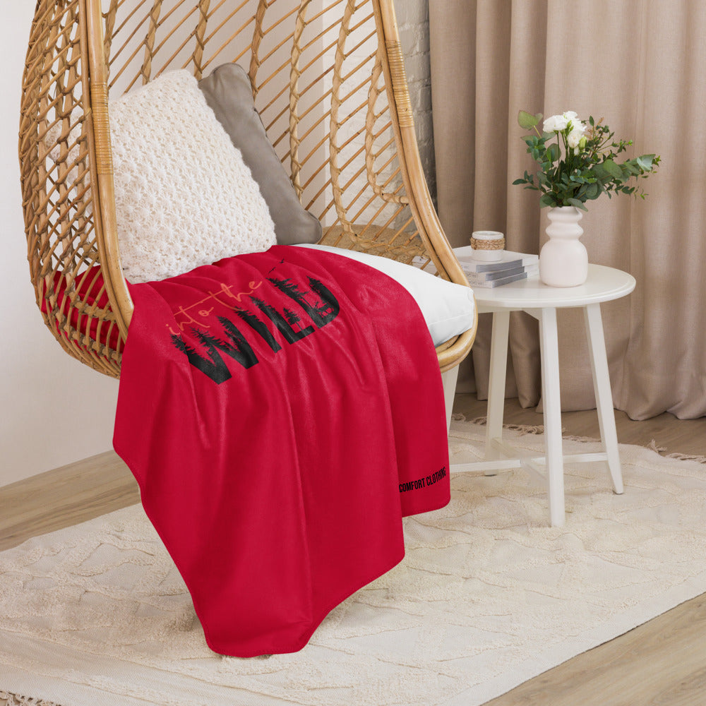 Into The WILD  | RED | Sherpa blanket