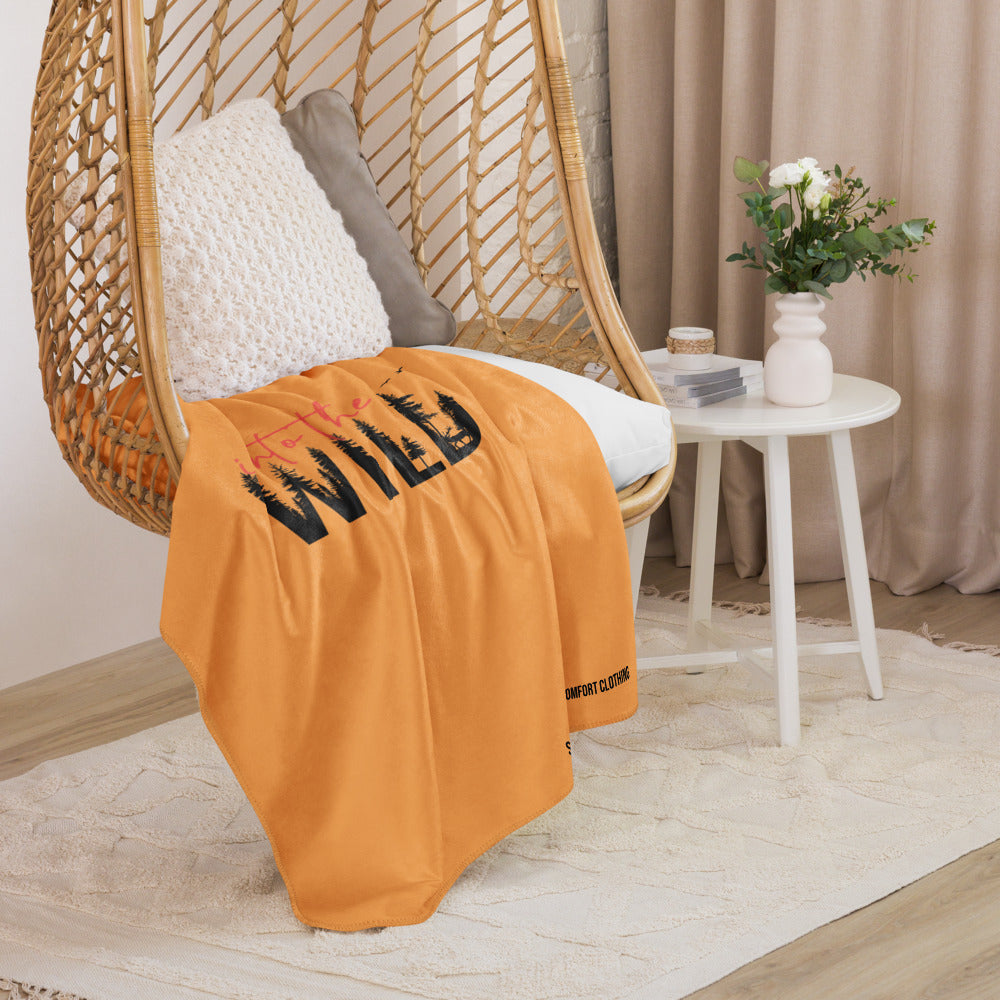 Into The WILD  | ORANGE | Sherpa blanket