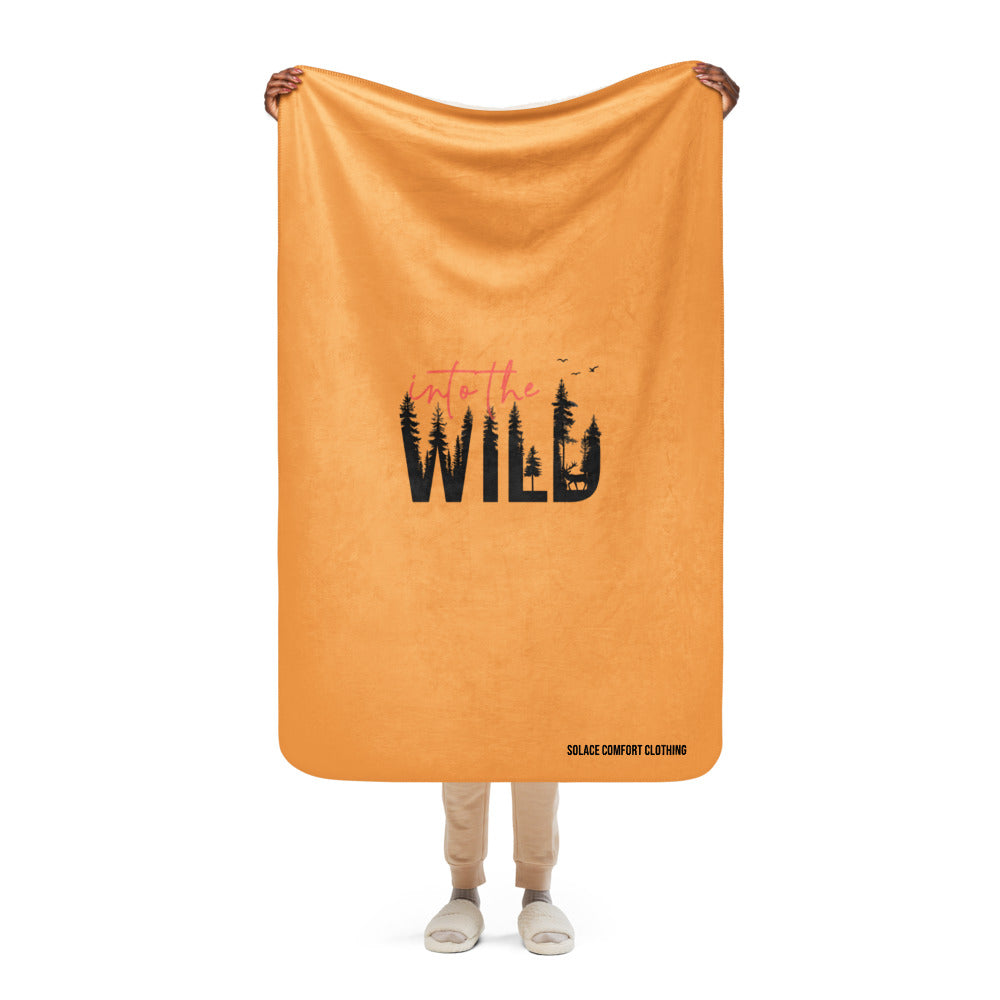 Into The WILD  | ORANGE | Sherpa blanket