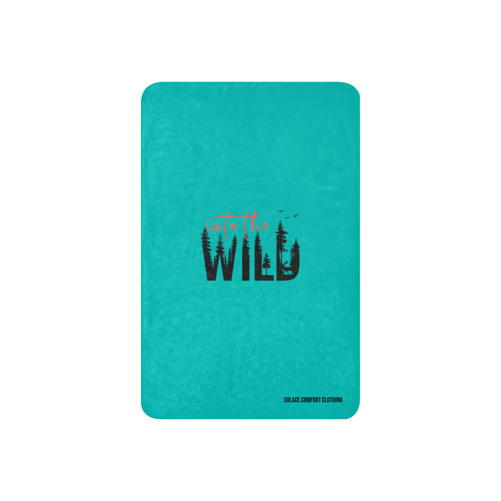 Into The WILD  | TEAL/BLUE | Sherpa blanket