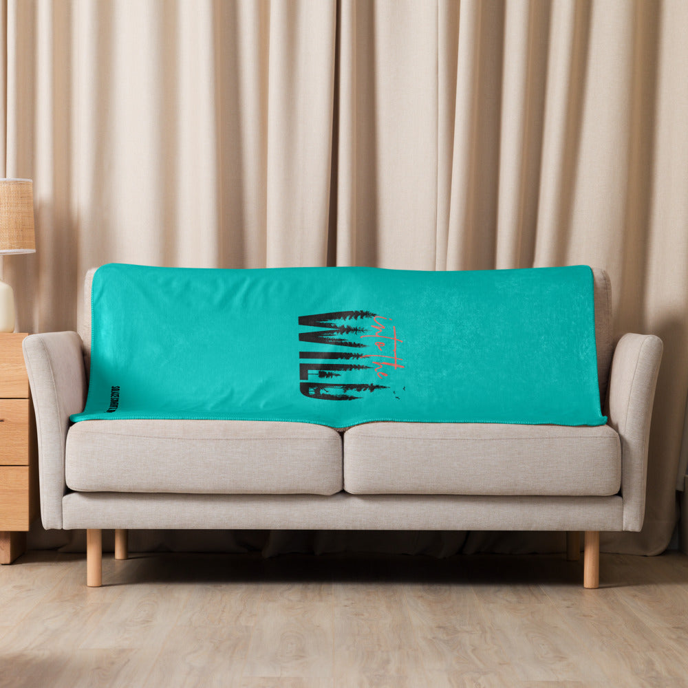 Into The WILD  | TEAL/BLUE | Sherpa blanket