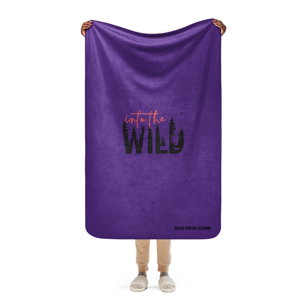 Into The WILD  | PURPLE | Sherpa blanket