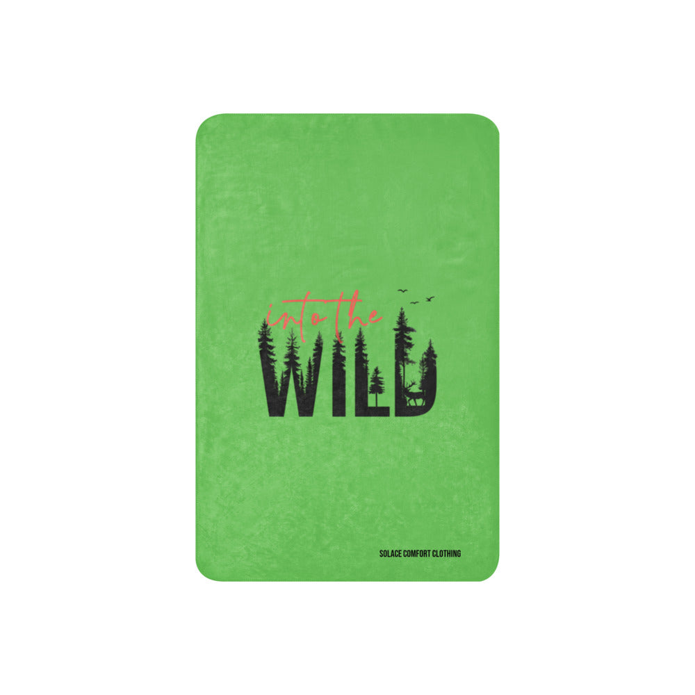 Into The WILD  | GREEN | Sherpa blanket