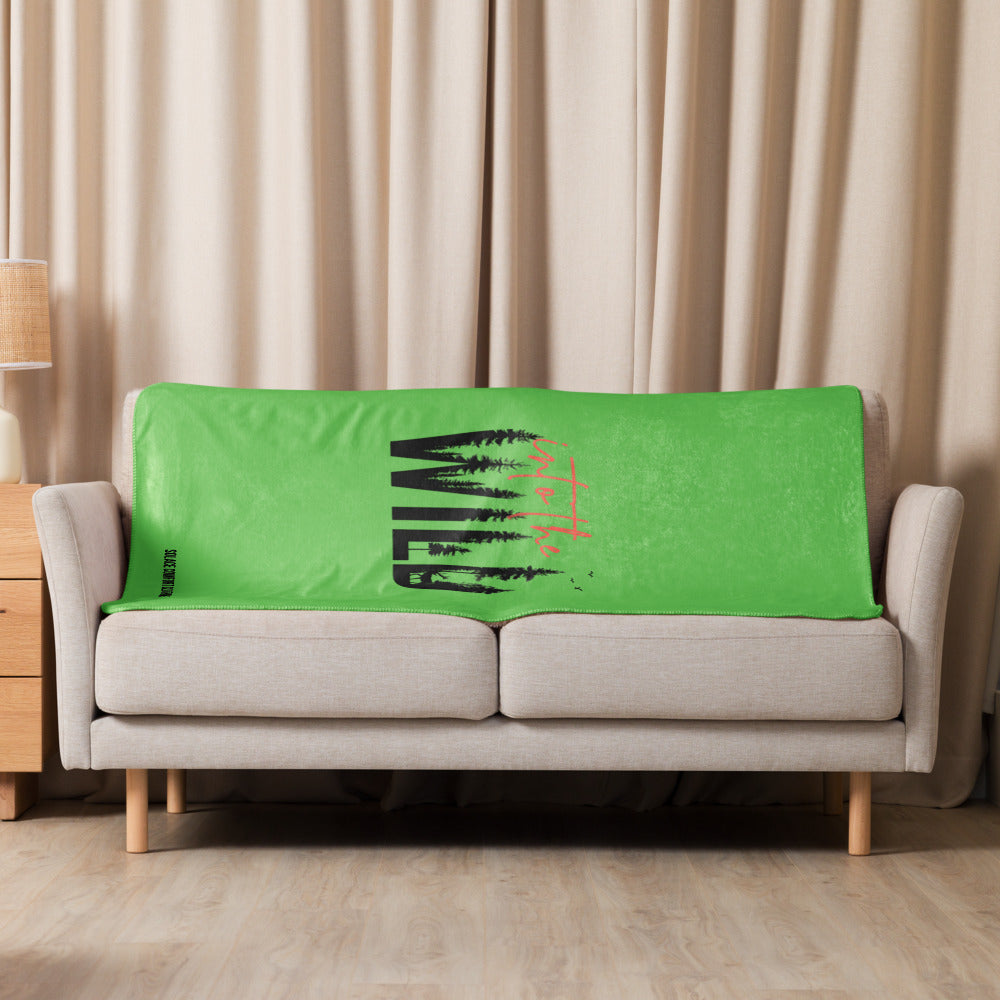 Into The WILD  | GREEN | Sherpa blanket