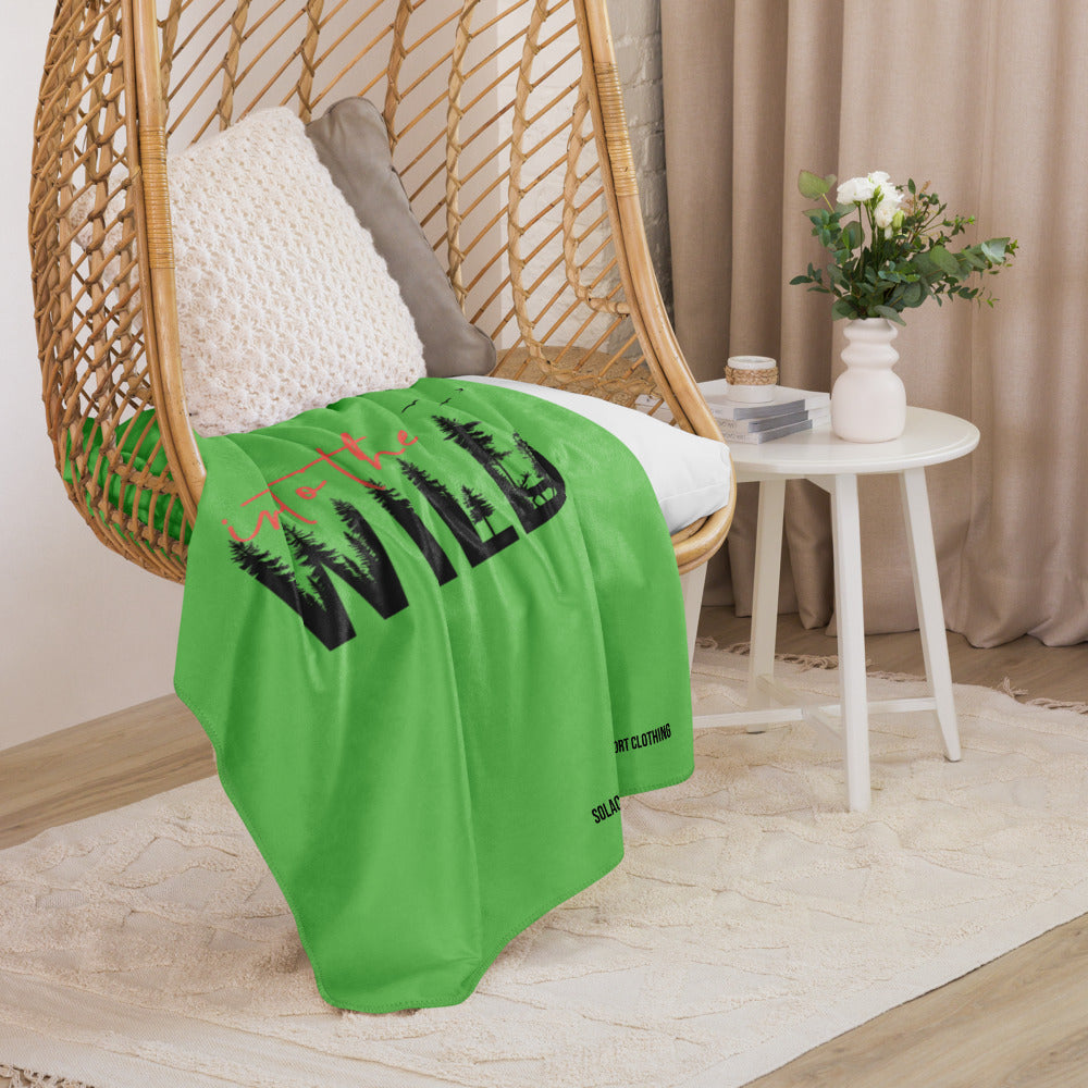 Into The WILD  | GREEN | Sherpa blanket