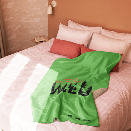 Into The WILD  | GREEN | Sherpa blanket