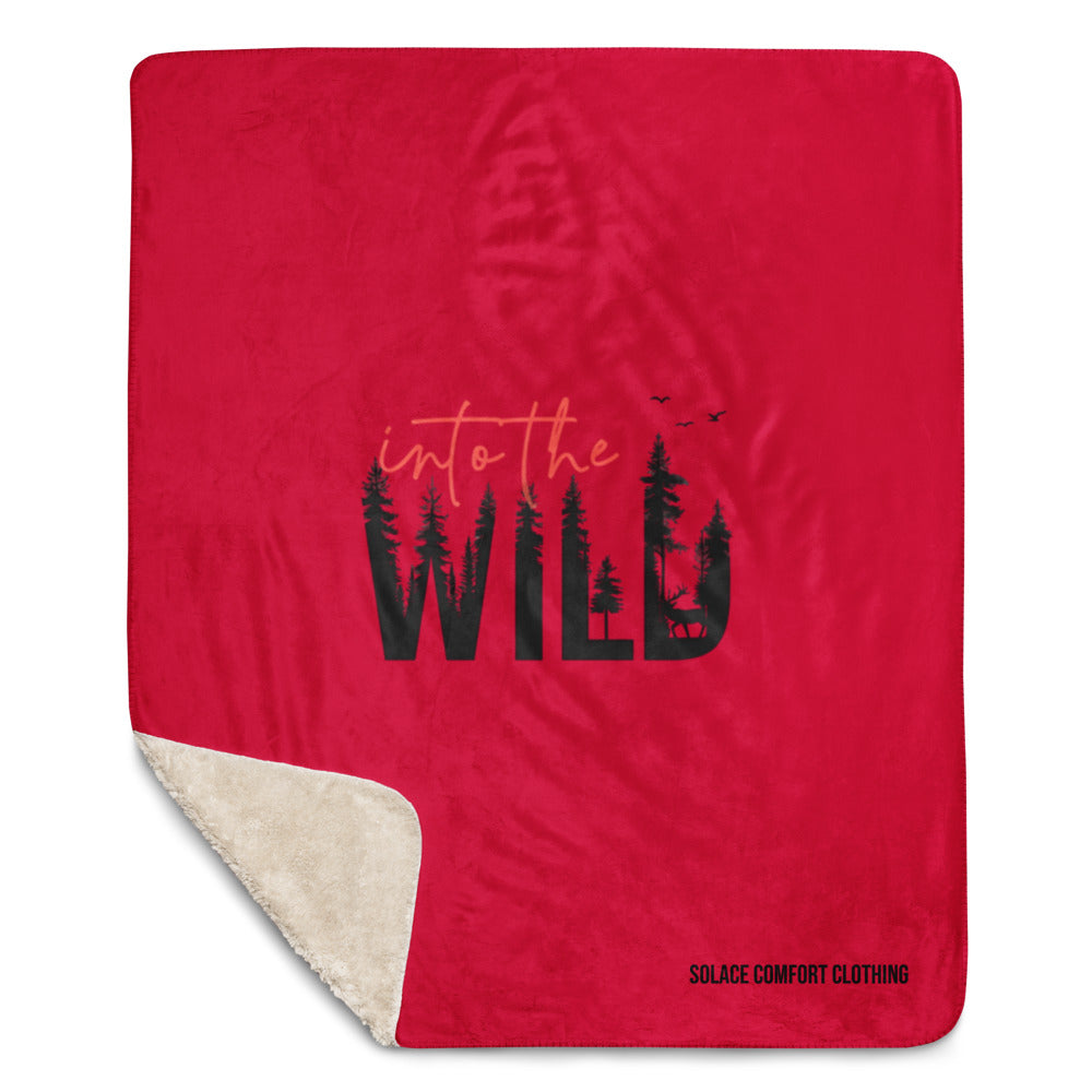 Into The WILD  | RED | Sherpa blanket