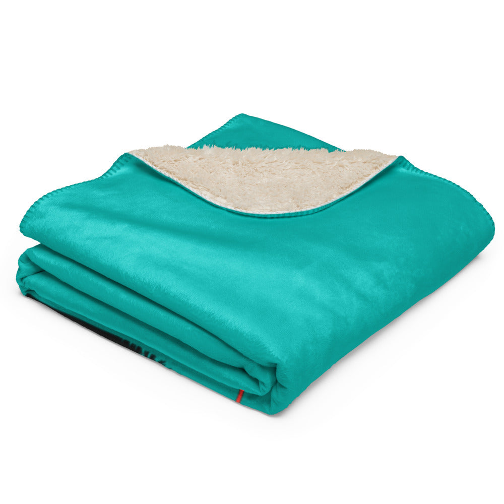 Into The WILD  | TEAL/BLUE | Sherpa blanket
